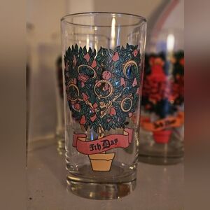 Colorful Tree Design Glass